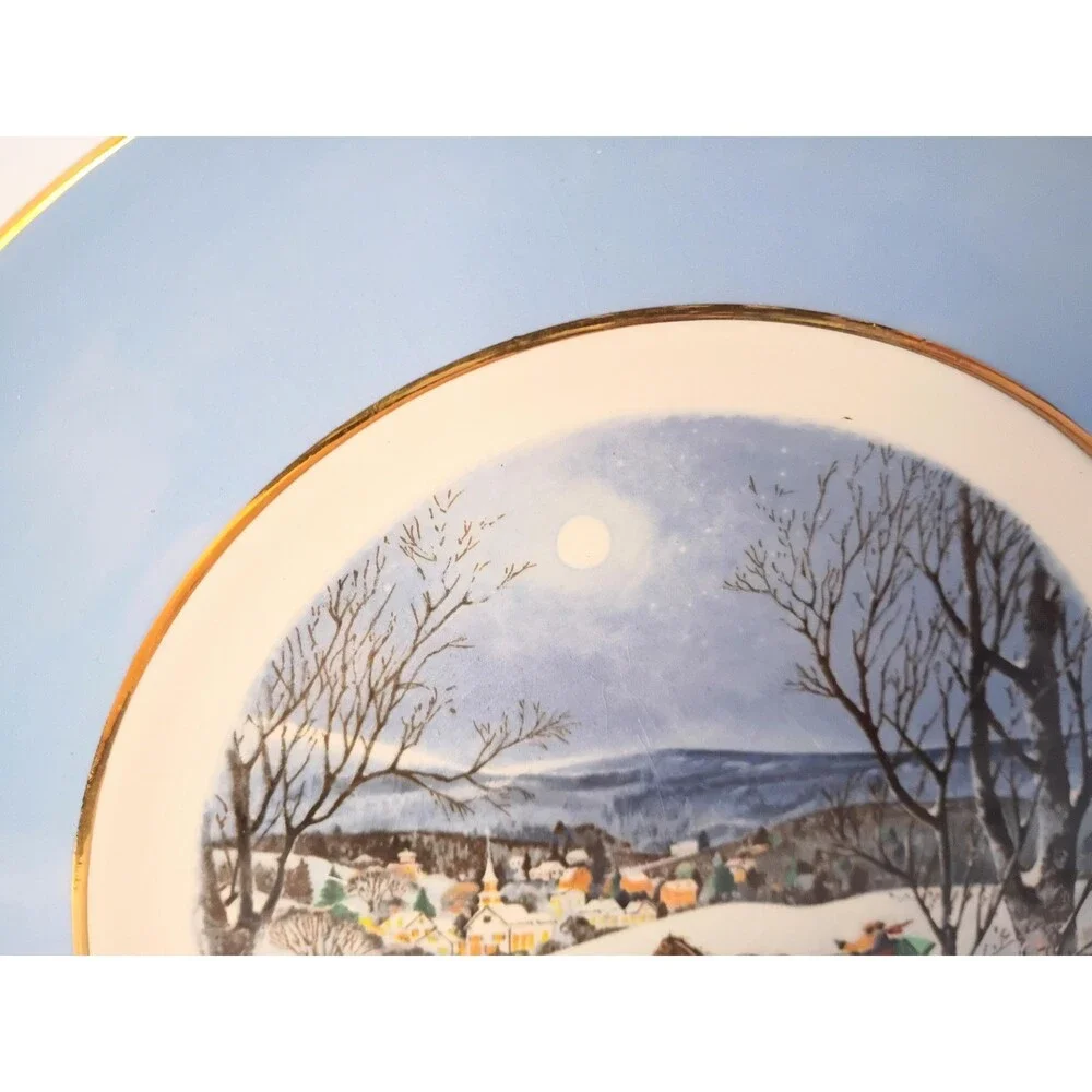 Christmas On The Farm 1973 Avon Christmas Plate